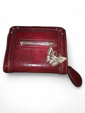 Anna SUI Compact Wallet with Rhinestone Butterfly Charm